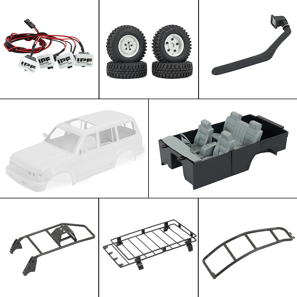 Rc Hobby Grade Crawler - Lc80 corpo duro montar rack de