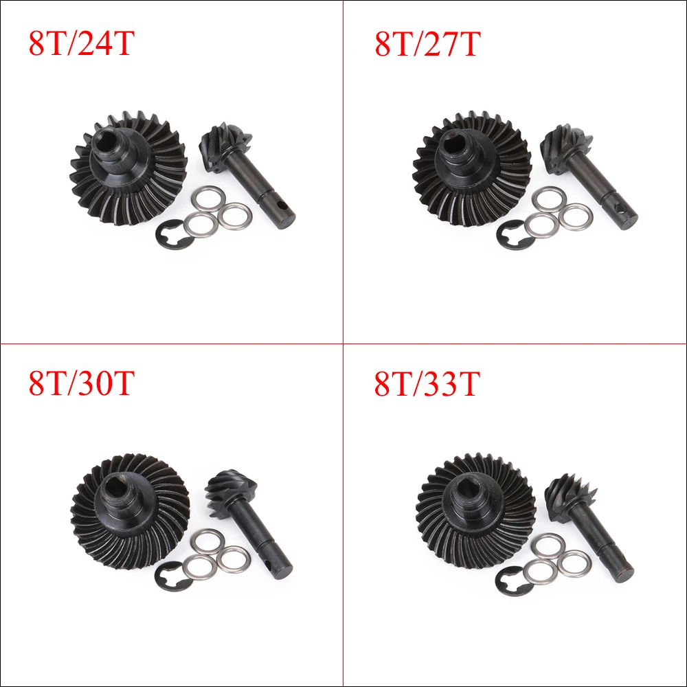 Rc Hobby Grade Crawler - Metal 8t/24t/27t/30t/33t conjunto de engrenagens cônicas