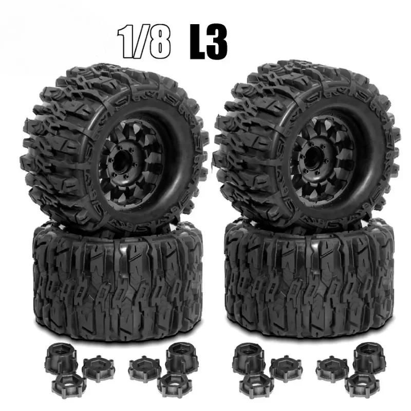 Rc Truck Monster - 4 Pneus de Borracha Esponjosa de