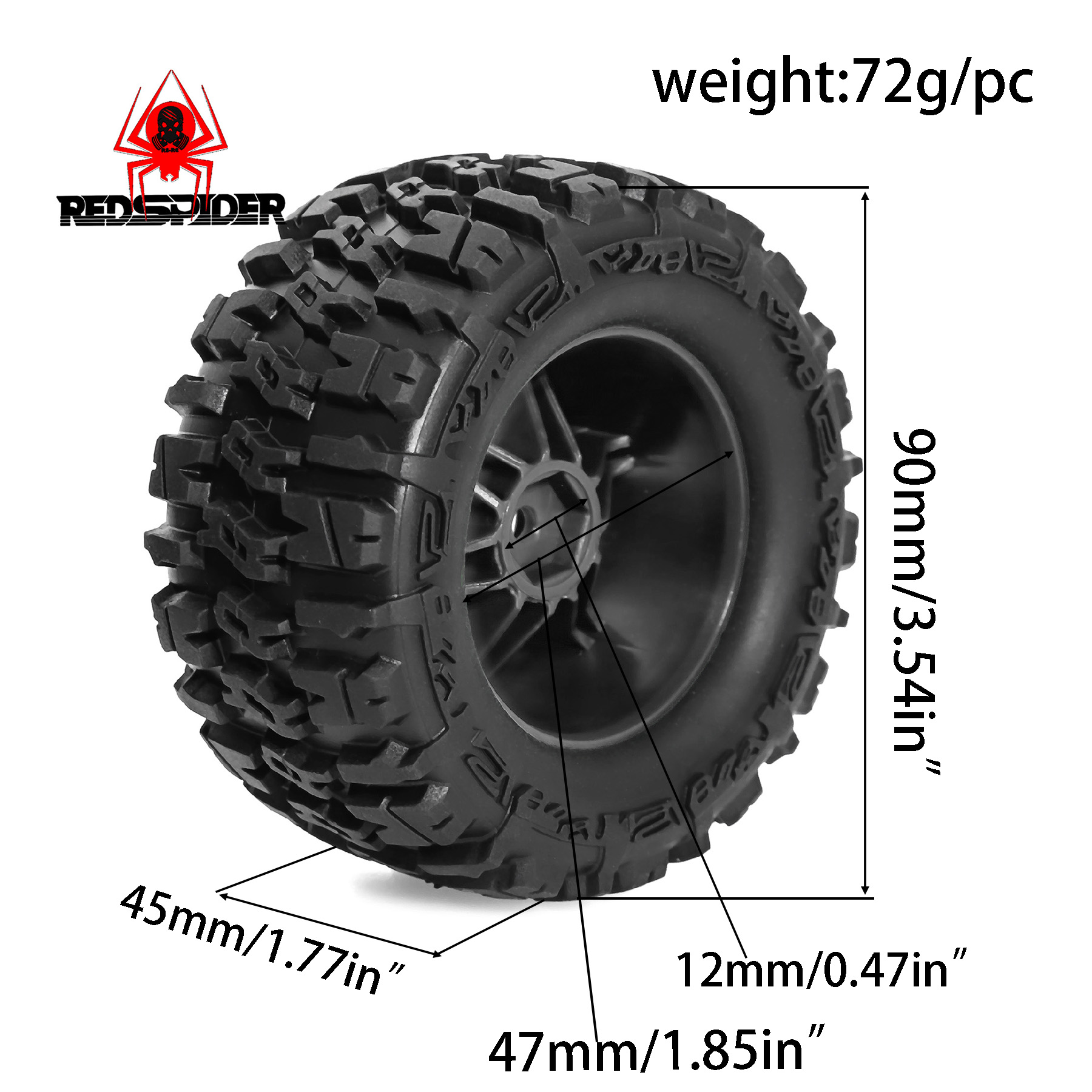 Pneus de roda de borracha anti - Rc Truck Monster avaliação e preço