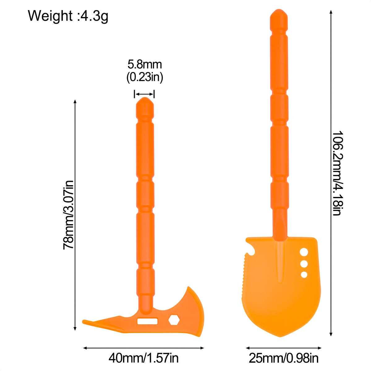 Pá de plástico simulada decora - Rc Hobby Tools avaliação e preço