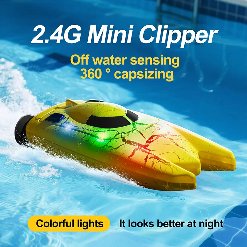Barco RC Mini 2.4G com Luzes,  - Rc Hobby Grade Boat avaliação e preço